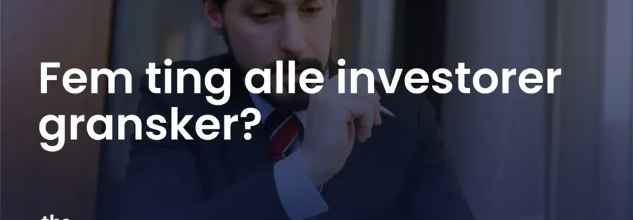 Fem ting alle investorer gransker